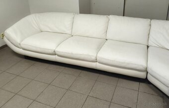 Kožená rohová sedacia súprava - ako NOVÁ, TOP STAV - 8