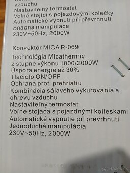 Elektricky ohrievač/convector - Rohnson 1000-2000W - 8