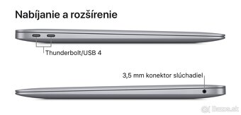 Predám výkonný Apple MacBook Air (M1, 2020) - Space Grey - 8