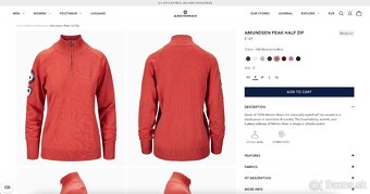 Zánovný luxusný merino sveter Amundsen Peak Half Zip - 8