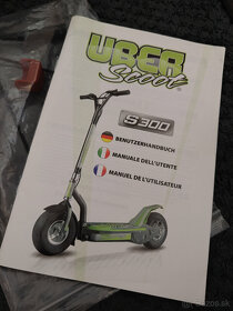 Predám skladaciu elektrickú kolobežku UBER Scoot S 300 nova - 8