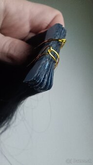 PRAVÉ VLASY predĺženie, príčesok hnedé + náhradné pásky - 8