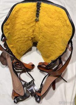 Westernový sedlový komplet hnědý barevný - 8
