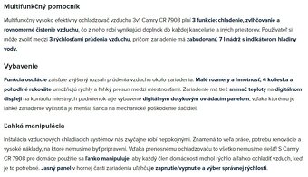 Vodná klimatizácia Camry CR7908 - 8