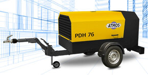 Pojazdný mobilný kompresor ATMOS Hatz PDH 76 7,6 m3/min - 8