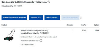 Vertikulátor Parkside, 1-krát použitý - 8