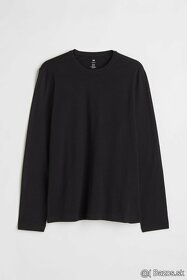 TRIČKO S DLH.RUKÁVOM čierne a biele H&M veľ. M (S) - 8