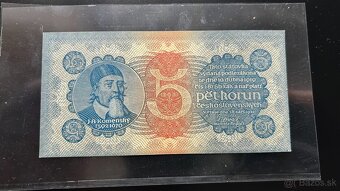 Bankovky 1.ČSR 5 korun 1921 Komenský - 8