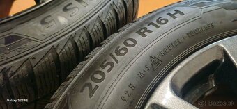 Predám zimnú sadu orig. Mazda 5x114,3 ,205/60 R16 , 7,5mm - 8