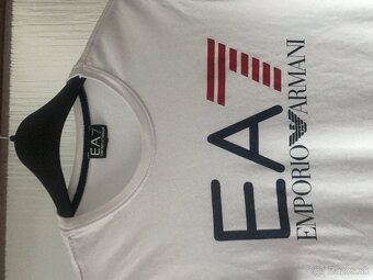 EMPORIO ARMANI white pánske tricko L - 8