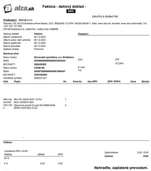 Mini PC Asus NUC 12 i3 (Windows 11) - 8