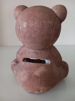 Starý keramický sediaci medvedík 12x10x7 cm - 8