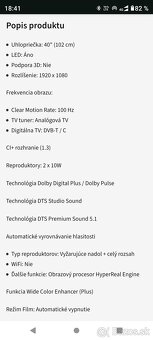 Predám LED Full HD Samsung 40" - 8