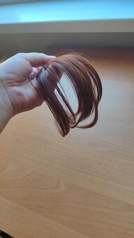 Falošná ofina (príčesok) - hnedá farba, 3 ks - 8