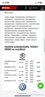 Turbo 2.0 tdi 103kw BMM BMP Škoda Vw Seat Audi 765261 - 8