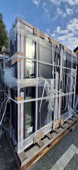 Prodám nové hliníkové dveře .Belgický profil. Aliplast - 8