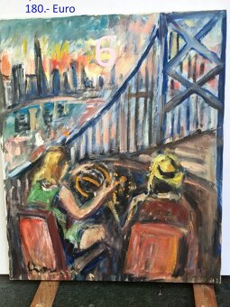 Obrazy pekné olejomaľby na plátne 9 kusov - 8