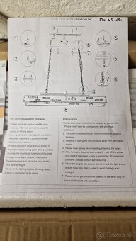 Vintage kovový obdĺžnikový luster - 8