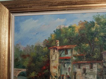 OBRAZ - Olejomaľba - Krajina s riekou - 8