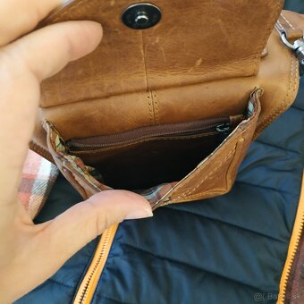 Kožená taška na pás/crossbody– pravá koža - 8