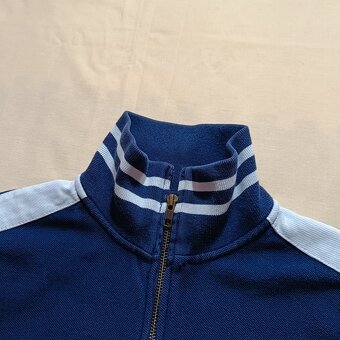 Vintage Polo Ralph Lauren modrá mikina na zips bez kapucne M - 8