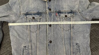 Pánska,džínsová,zateplená bunda LEVIS - veľkosť L - 8