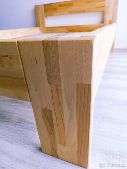 Predám manželskú Bukovú posteľ 180x200-novú - 8