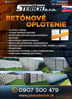 AKCIA- Bezpórové vibroliate betónové oplotenie od výrobcu. - 8