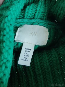 H&M oversized rolák zelený veľ. M - 8