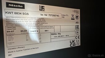 Vinoteka MIELE KWT 6833 SG Nova Cena bola 6300 eur teraz 299 - 8