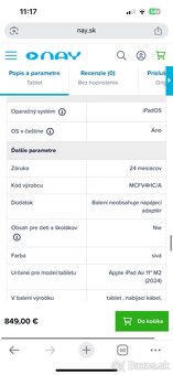 APPLE iPad Air 11" M3 128 GB Cellular Kozmický sivý 2025 - 8