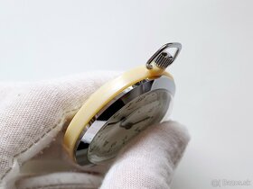 Pekne zachovale nemecke vreckove hodiny Ruhla s etiketou - 8