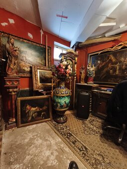 Luxusná starožitnã, keramická vázaz pólov.19.storoč. - 8