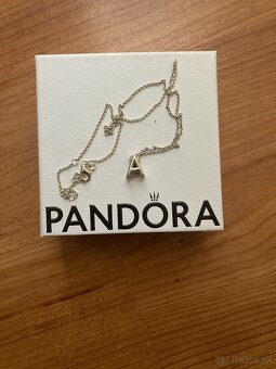 ♥ Pandora strieborná retiazka s písmenom A ♥ - 8