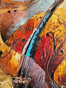 SHAUL KOSMAN - Saxofón a klavír (olejomaľba) nerámovaný - 8