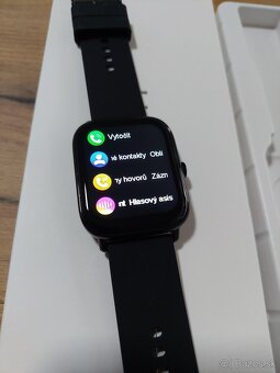 Chytré hodinky P72 – 1,85" - volanie, IP68, čierné - 8