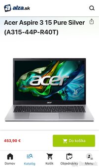 Predám notebook Acer Aspire 3 15 - 8