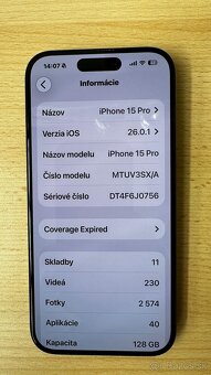 iPhone 15 pro 128GB black - 8