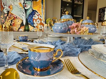 AKCIA Retro vitrínová obedová súprava s nezábudkami - 8