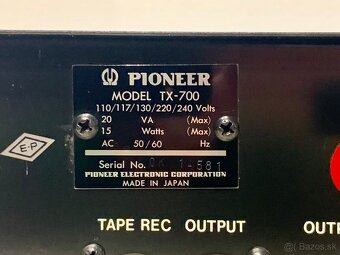 Pioneer TX-700 …. FM/AM stereo tuner (r.v 1969) - 8