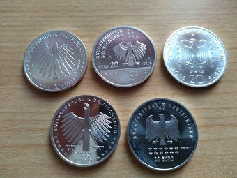 Strieborné Nemecké euromince 20€ a 10€ - 8