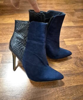 Dámske modré čižmy - 8
