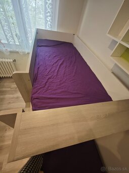 Poschodová posteľ so skriňou a policami - 8