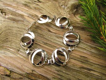 Starý dámsky strieborný náramok, Ag 900 - 8