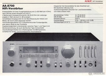 Aiwa 8700 - TOP MODEL / Super stav - REZERVOVANÉ - 8