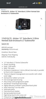 Subwoofer Kicker + zosilňovač - 8