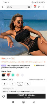 Čierne plavky veľ. L - 8