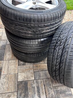 original Volkswagen disky Elektrony 5x112 r17 zánovne pneu - 8