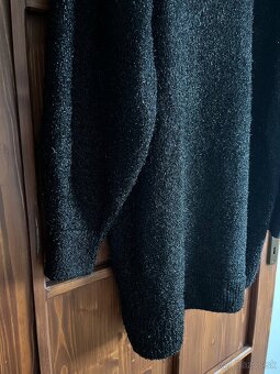 H&M dlhý čierny sveter M - 8