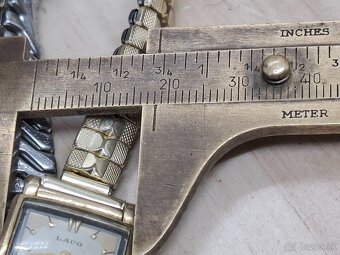 Predám funkčné dámske starožitné hodinky LACO 17 jewels 20 m - 8